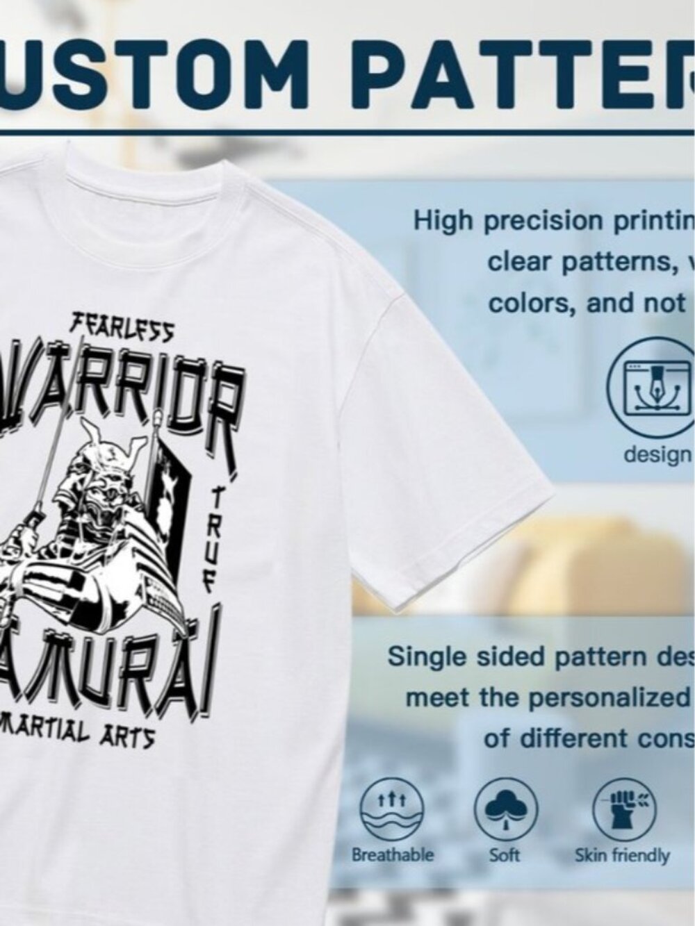 Warrior Samurai Graphic Tee - White - Picture 2 of 5